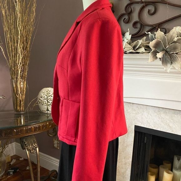 Jessica Red Blazer Size 10 Petite - Picture 6 of 16